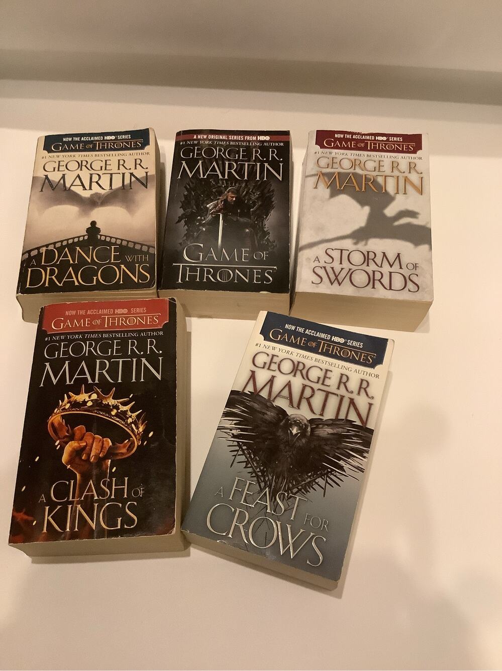 Game of Thrones A Song of Ice and Fire 5 Book Paperbacks Set George RR Martin